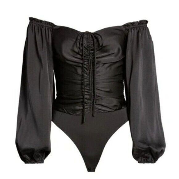 ASTR The Label Center Cinch Off The Shoulder Bodysuit Women's Size X-Small - Picture 1 of 12
